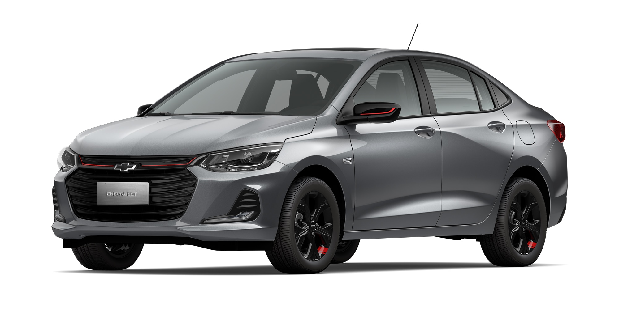 Chevrolet Onix 2025, sedán deportivo en color gris platino