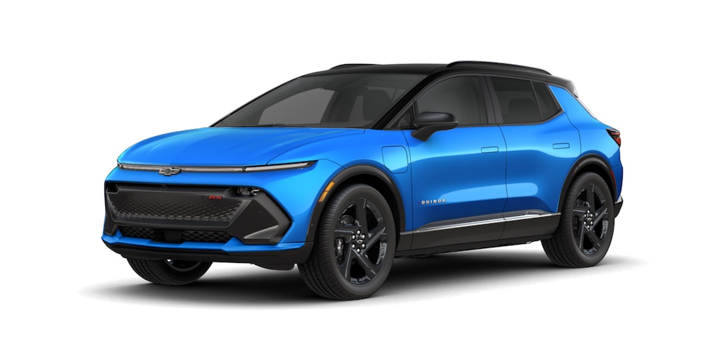 Nueva Chevrolet Equinox EV 2024 SUV eléctrica deportiva en color thunder blue
