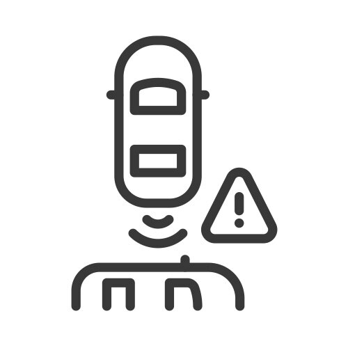 Ícono de seguridad de cruce trasero para Chevrolet Equinox EV 2024 SUV eléctrica deportiva