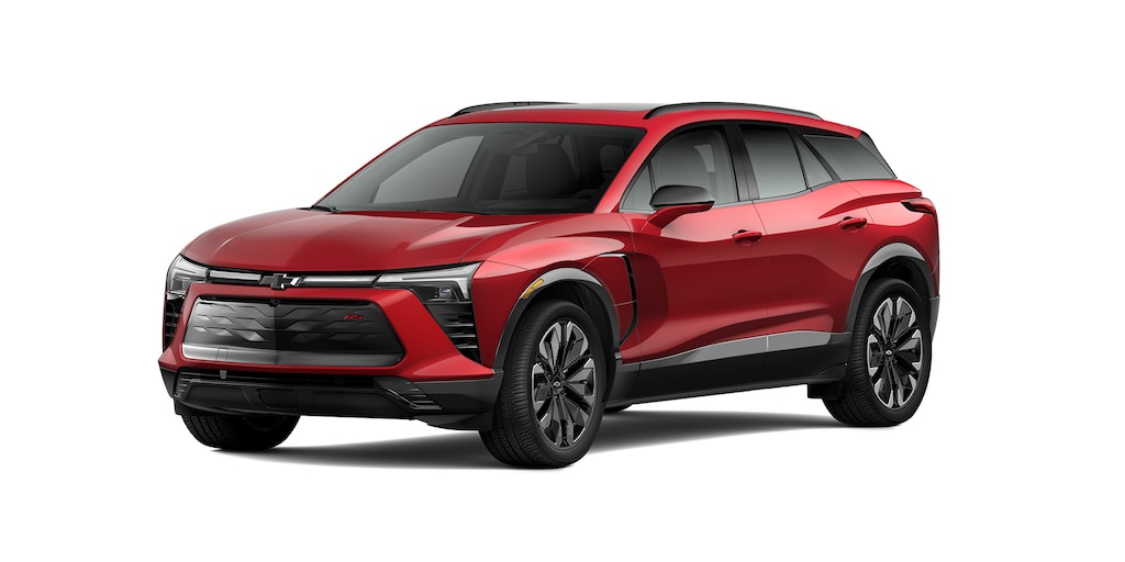 Nueva Chevrolet Blazer EV 2025, Camioneta SUV eléctrica en color rojo radiante