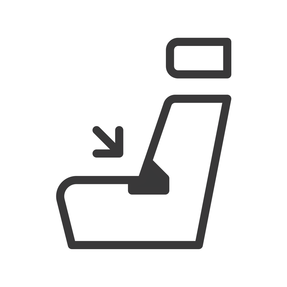 Íconos de seguridad para Aveo Sedán 2026: 6 bolsas de aire, frenos de disco delantero; así como sistema de anclaje ISOFIX